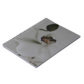 Carnet Fleur artistique dans les tons gris (Côté gauche)
