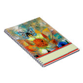 Carnet Fleur artistique et papillon (Côté Droit)