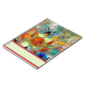 Carnet Fleur artistique et papillon (Côté gauche)