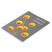 Carnet Fleur australienne native Yellow Billy Button (Côté gauche)