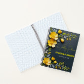 Carnet Fleur beurre jaune et mariage gris (Intérieur)