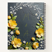 Carnet Fleur beurre jaune et mariage gris (Dos)