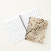 Carnet Fleur Blanche Élégante Branche Minimaliste (Intérieur)