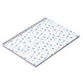 Carnet Fleur blanche et bleue (Côté gauche)