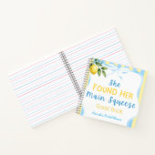 Carnet Fleur Bleu Rayure Main Squeeze Mariage (Intérieur)