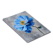 Carnet Fleur bleue acrylique (Côté Droit)