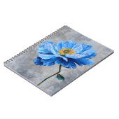 Carnet Fleur bleue acrylique (Côté gauche)