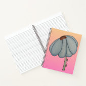 Carnet Fleur bleue sur fond rose (Intérieur)