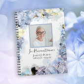 Carnet Fleur Blue Hydrangea Fête de la vie