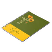 Carnet Fleur botanique (Côté gauche)