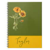 Carnet Fleur botanique (Devant)
