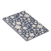 Carnet Fleur botanique à l'aquarelle Navy Romantique (Côté Droit)