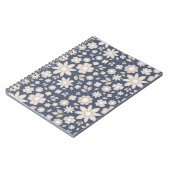 Carnet Fleur botanique à l'aquarelle Navy Romantique (Côté gauche)