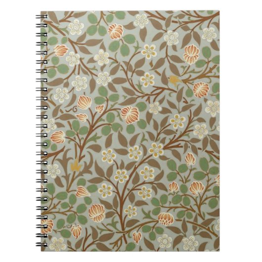 Carnet Fleur botanique de trèfle William Morris (Devant)