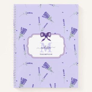 Carnet Fleur botanique sauvage de lavande violette