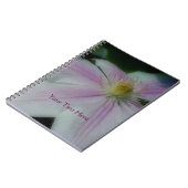 Carnet Fleur Clematis blanche Nature personnalisée (Côté gauche)