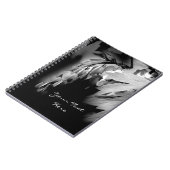 Carnet Fleur Coeur Saignant Noir Et Blanc (Côté gauche)