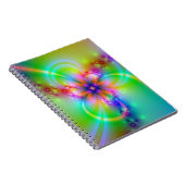 Carnet Fleur colorée avec des rubans (Côté Droit)