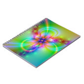 Carnet Fleur colorée avec des rubans (Côté gauche)