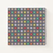 Carnet Fleur colorée rétro (Dos)