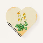 Carnet Fleur Columbine citron (Devant)