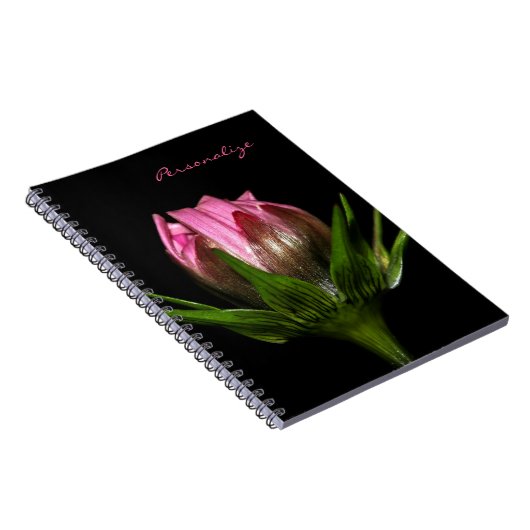 Carnet Fleur Cosmos Rose Avec Nom (Côté Droit)