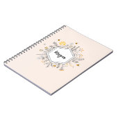 Carnet Fleur d'abeille personnalisée Nom floral Hexagon (Côté gauche)