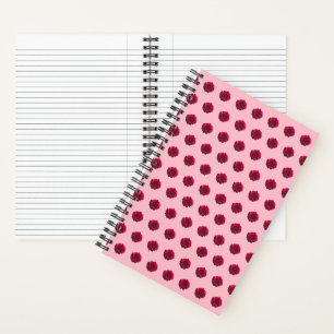 Carnet Fleur Dahlia rose profond Motif sans couture sur