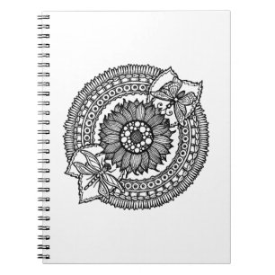 Carnet Fleur dans le mandala