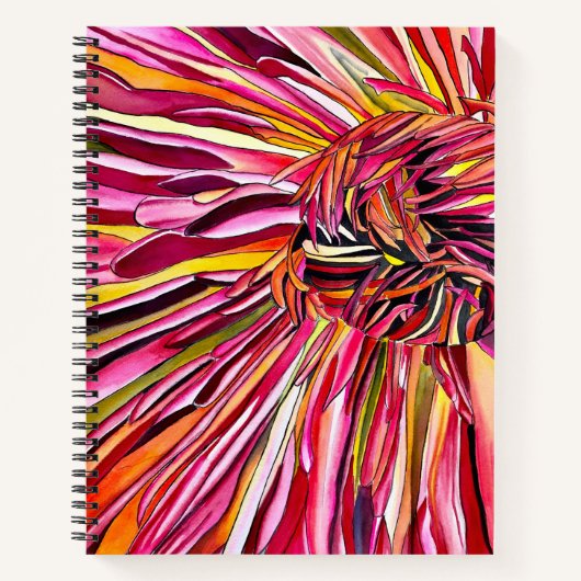 Carnet Fleur d'aquarelle Chrysanthemum (Devant)