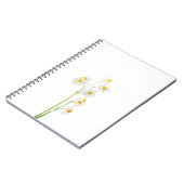 Carnet fleur d'aquarelle de narcisse blanche (Côté gauche)