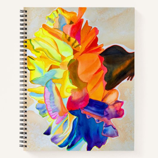 Carnet Fleur d'aquarelle Neon Carnation (Devant)