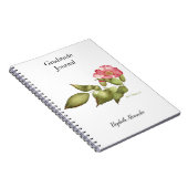 Carnet Fleur d'aquarelle rose rose (Côté Droit)