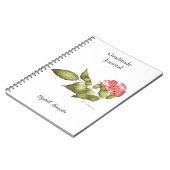 Carnet Fleur d'aquarelle rose rose (Côté gauche)