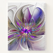 Carnet Fleur d'art Abstrait, énergique et coloré (Dos)