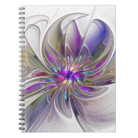Fleur d'art fractal abstrait énergique et coloré