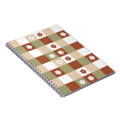 Carnet Fleur d'automne En vichy vérifier Motif (Côté Droit)