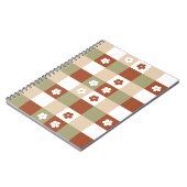 Carnet Fleur d'automne En vichy vérifier Motif (Côté gauche)