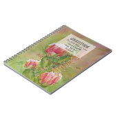 Carnet Fleur de cactus rose Gratitude (Côté gauche)