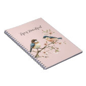 Carnet Fleur de cerisier Blue Birds  (Côté Droit)