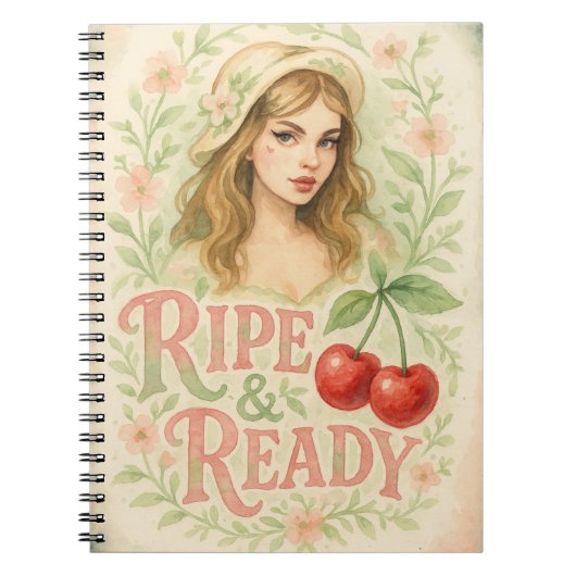 Carnet Fleur de cerisier boho d'été mûre et prête Fille  (Devant)