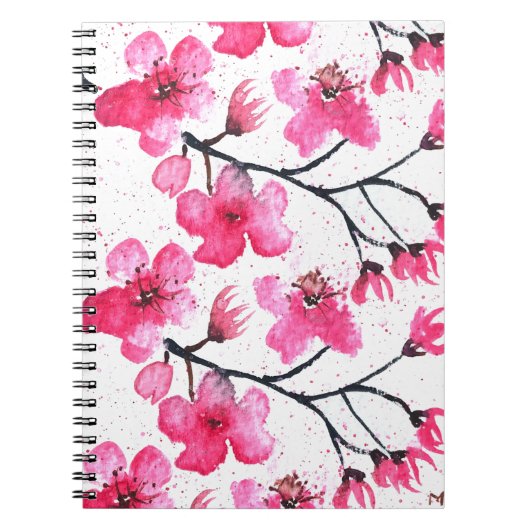 Carnet Fleur de cerisier Nature Sakura Floral Japonais (Devant)