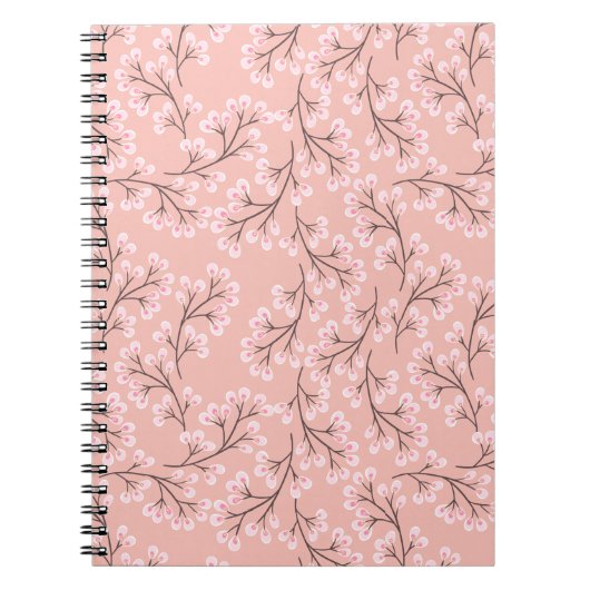 Carnet fleur de cerisier sur pêche (Devant)