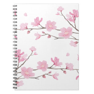 Carnet Fleur de cerisiers - Arrière - plan transparent