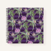 Carnet Fleur de chardon violet (Devant)