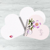 Carnet Fleur de cire en forme de cœur