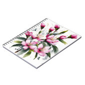 Carnet Fleur de cire - Fleurs aquarelle (Côté gauche)