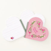 Carnet Fleur de coeur Floral fille Favoriser (Intérieur)