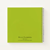 Carnet Fleur de Columbine Rouge sur Atlantis Green (Dos)