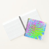 Carnet Fleur de cône Abstrait verte et violette de chaux (Intérieur)